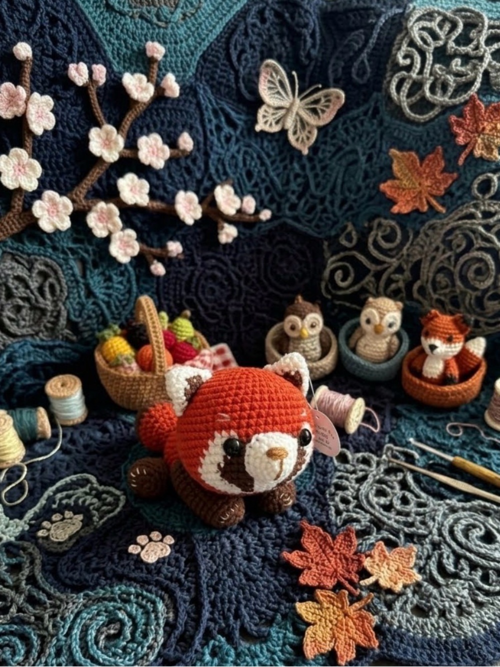 Handmade Crochet 🧶 Red Panda 🐼 Plush - Orange & Brown